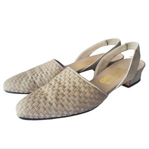 SALVATORE FERRAGAMO Sling Back Woven Sandals
